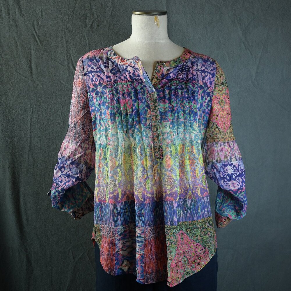 daniel rainn Artistry Pleated Henley Size S